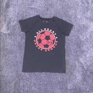 UNDER ARMOUR “ALL HEART” SOFTBALL T-SHIRT | GIRLS YOUTH MEDIUM